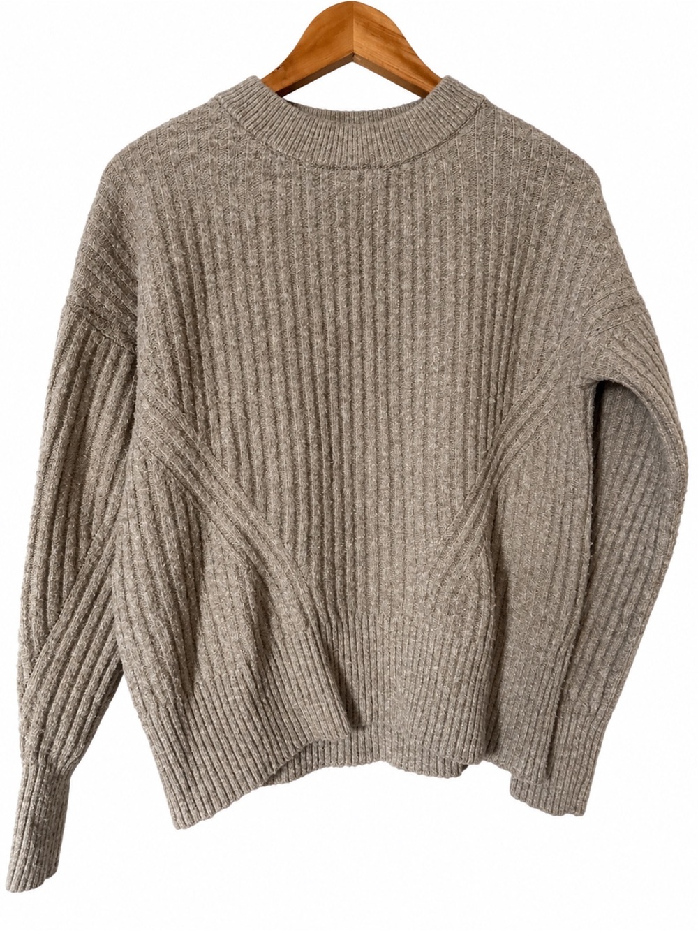 Workshop Women’s Cozy Ribbed Crewneck Sweater - Taupe